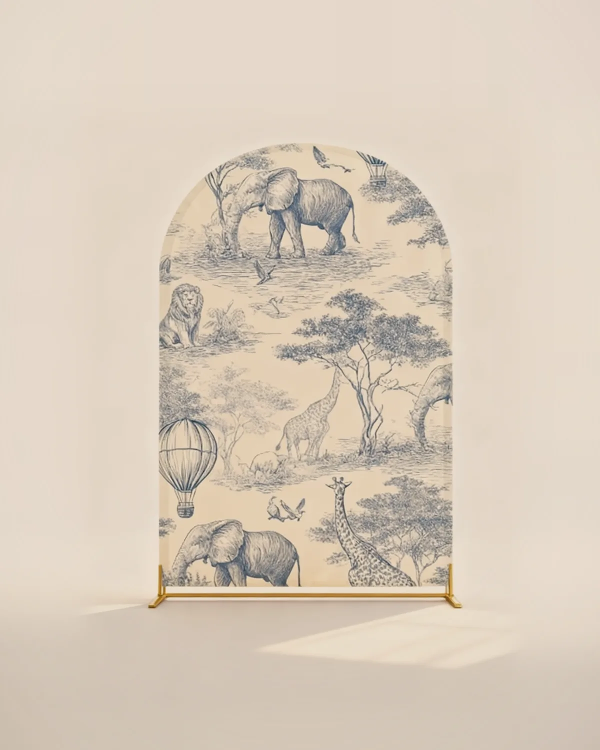 Fondo arco pequeño animalitos azul